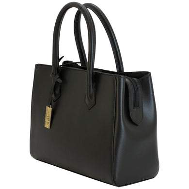 Custom Black Gift Bag with Handle L12.5 x H9.5 x D6 inch 
